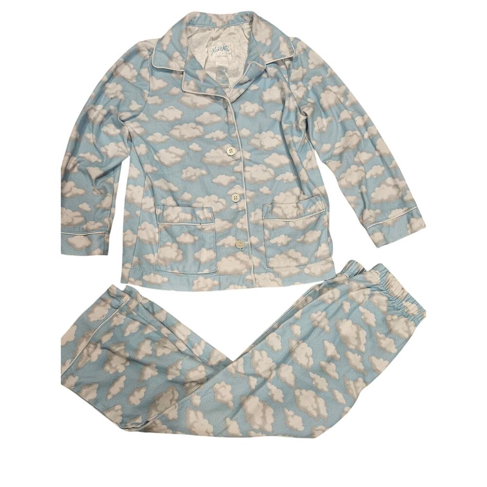 Nick & nora kids 4t cloud pajama set flannel boys girls unisex